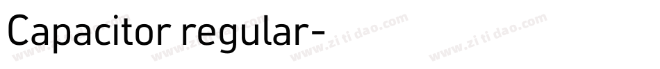 Capacitor regular字体转换